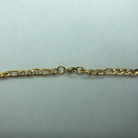18k Gold Figaro Chain Necklace 22in Men’s Women's - Picture 6 of 10